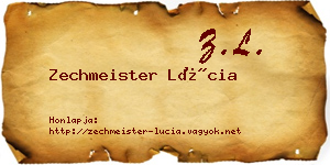 Zechmeister Lúcia névjegykártya